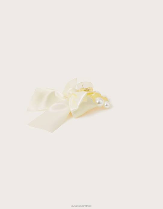 Monsoon Girl Bridesmaid Pearl Bow Claw Clip 2Z2N2557 Accessory Fashion