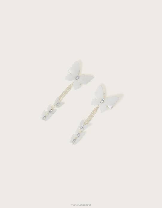 Monsoon Girl Cascading Butterfly Hair Clips Set of Two 2Z2N2545 Accessory Graceful