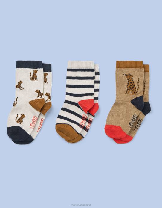 Monsoon Children Liewood Silas Leopard Print Socks Set of Three 2Z2N2468 Accessory Multi