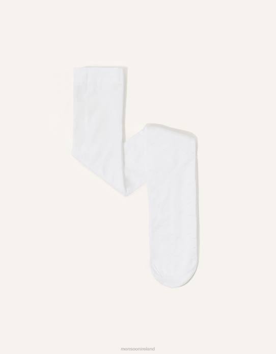 Monsoon Girl Baby Bridal Sparkle Spot Tights 2Z2N2615 Accessory White