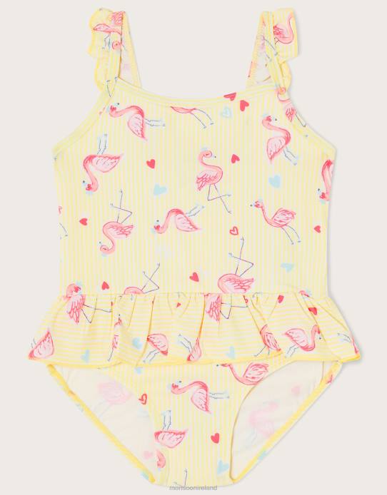 Monsoon Children Baby Flamingo Stripe Skirt Swimsuit 2Z2N2147 Clothing Yellow