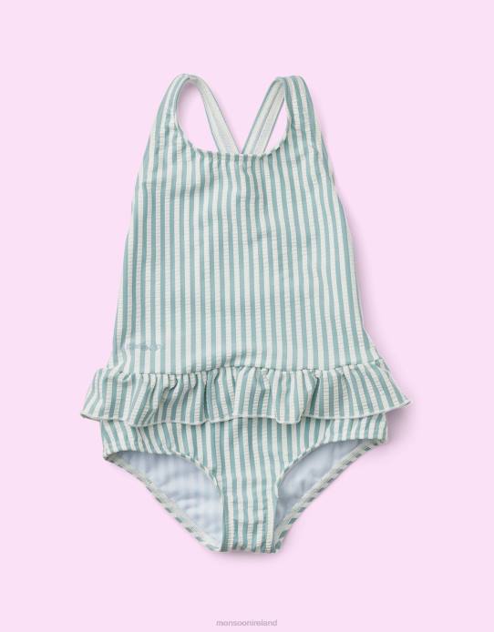 Monsoon Children Liewood Amara Stripe Seersucker Swimsuit 2Z2N1931 Clothing Blue