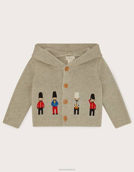 Monsoon Children London Crochet Cardigan 2Z2N2198 Clothing Grey