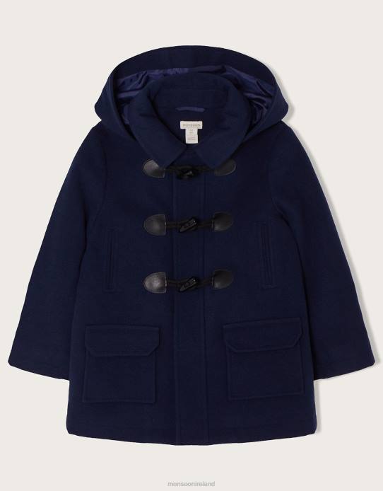 Monsoon Boy Duffle Coat 2Z2N2191 Clothing Blue (Navy)