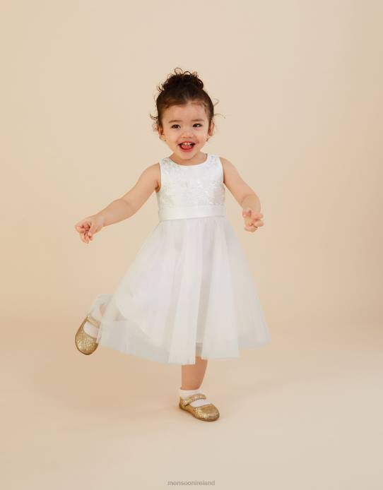 Monsoon Girl Baby Odette Alice Tulle Dress 2Z2N2050 Clothing Ivory