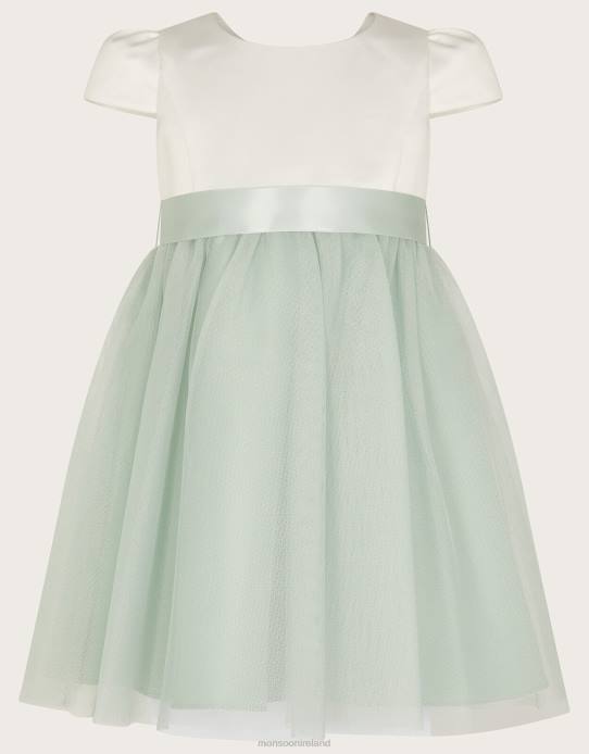 Monsoon Girl Baby Tulle Bridesmaid Dress 2Z2N2051 Clothing Green