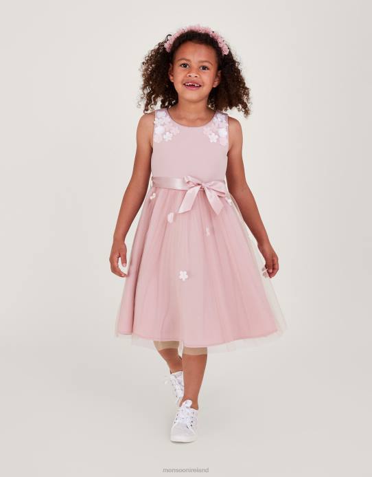 Monsoon Girl Layla 3D Scuba Dress 2Z2N1937 Clothing Pink