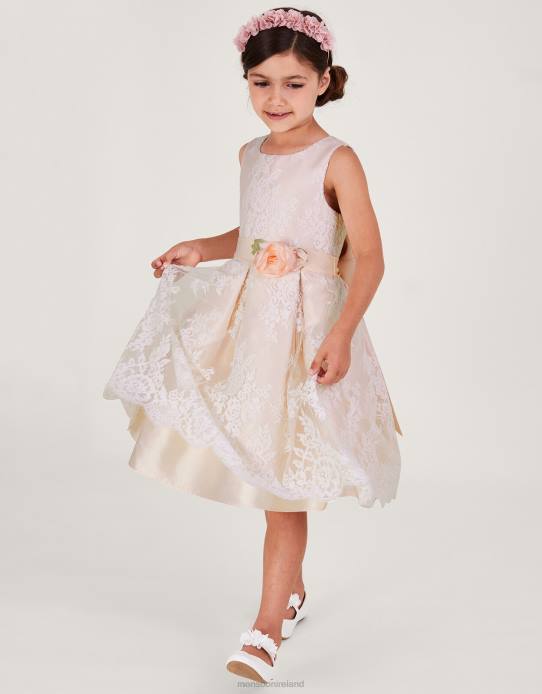 Monsoon Girl Lola Lace Dress 2Z2N2046 Clothing Pink