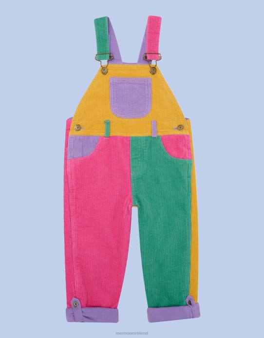 Monsoon Children Dotty Dungarees Patchwork Corduroy Dungarees 2Z2N1872 Clothing Multi