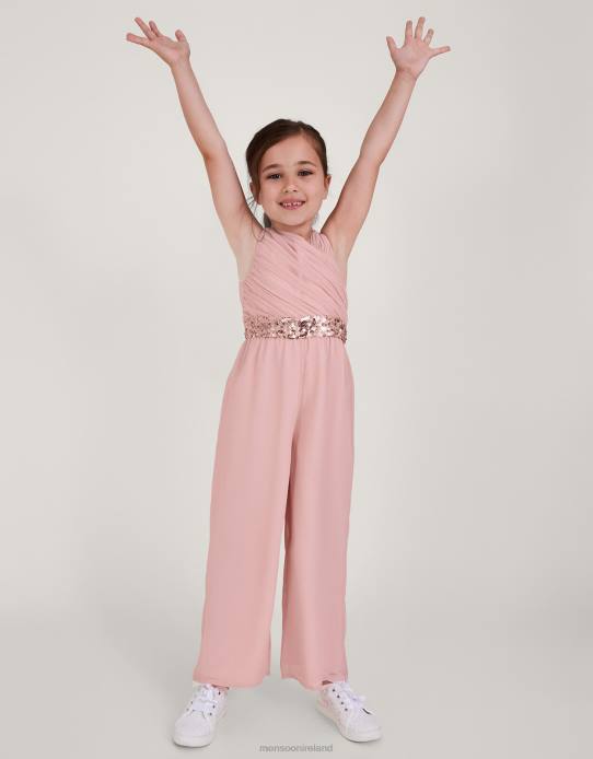 Monsoon Girl Abigail One-Shoulder Jumpsuit 2Z2N1670 Clothing Pink