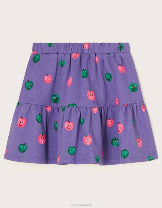 Monsoon Girl Happy Apples Skirt 2Z2N1651 Clothing Purple