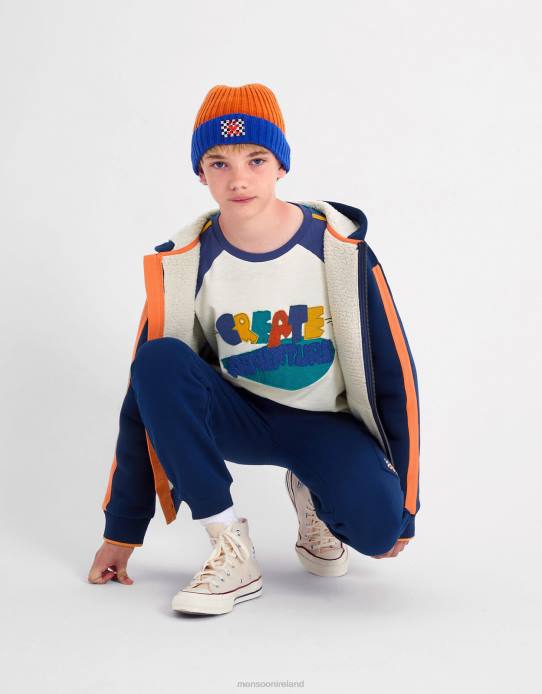 Monsoon Boy Create Adventure Stripe T-Shirt 2Z2N2193 Clothing Ivory