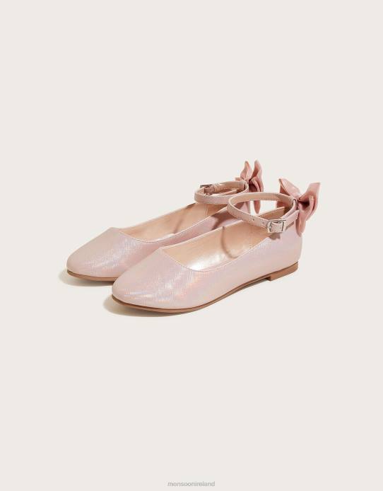 Monsoon Girl Organza Bow Ballerina Flats 2Z2N2768 Footwear Pink