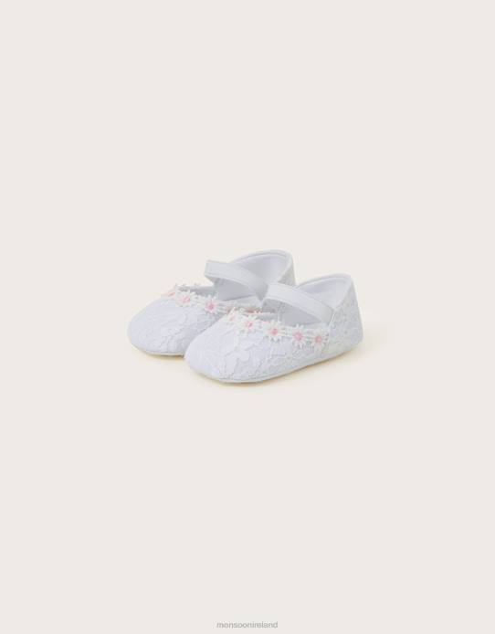 Monsoon Children Baby Daisy Lace Booties 2Z2N2363 Footwear Ivory