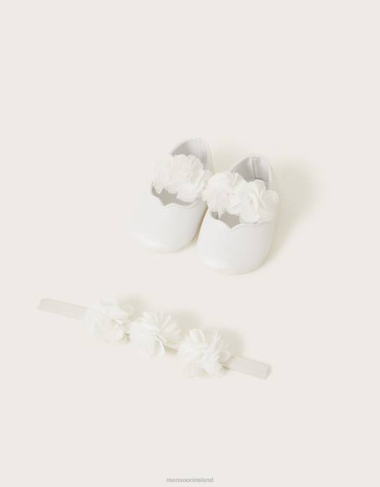 Monsoon Children Corsage Bando and Bootie Set 2Z2N2327 Footwear Ivory