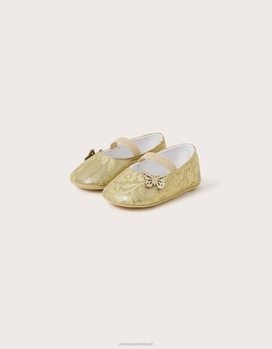 Monsoon Children Lace Butterfly Detail Booties 2Z2N2335 Footwear Gold