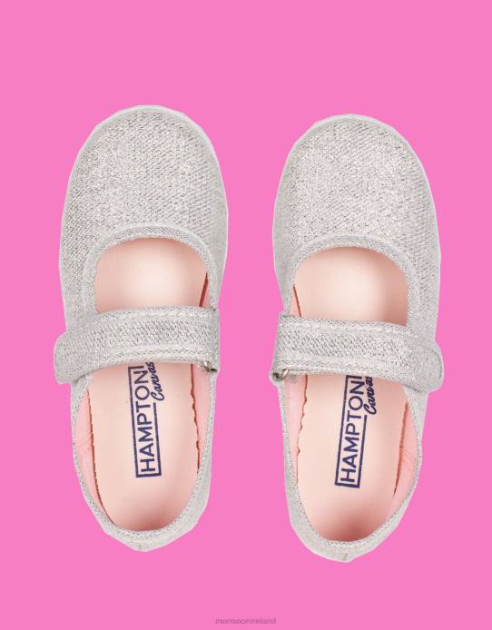 Monsoon Children Hampton Canvas Martha Plimsolls Silver 2Z2N2810 Footwear Silver