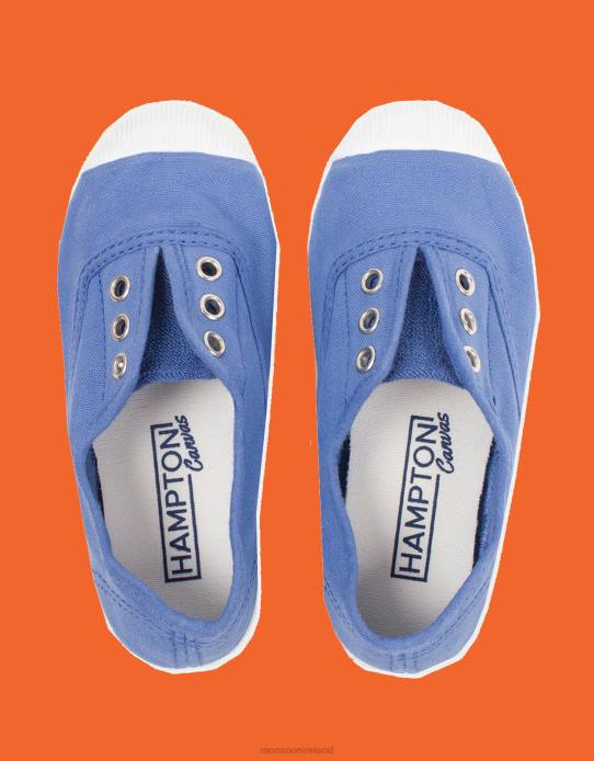 Monsoon Children Hampton Canvas Plum Plimsolls Blue 2Z2N2404 Footwear Blue (Cornflower)