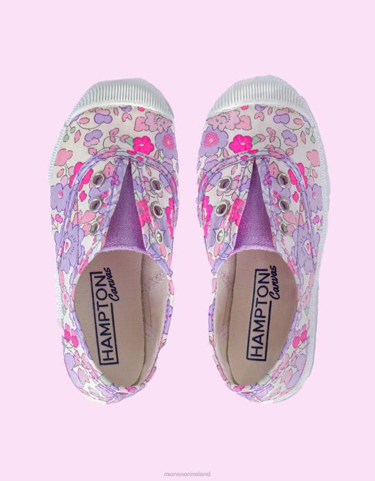 Monsoon Children Hampton Canvas Plum Plimsolls Purple 2Z2N2395 Footwear Purple (Lilac)
