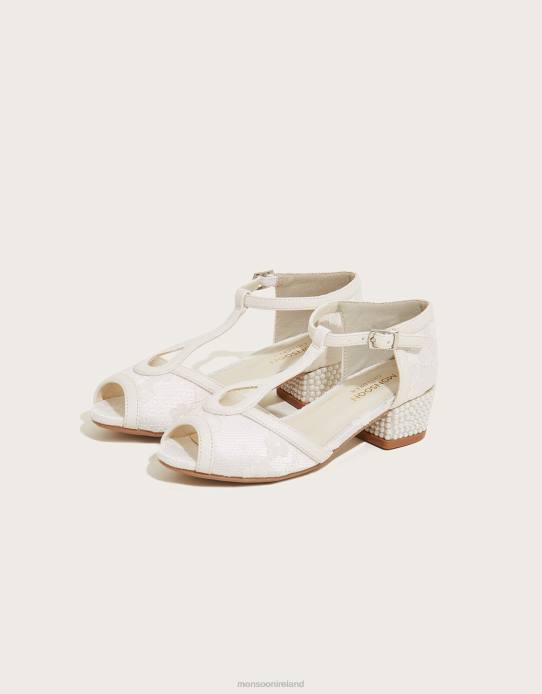 Monsoon Children Lace Pearl Dancing Heels 2Z2N2771 Footwear Ivory