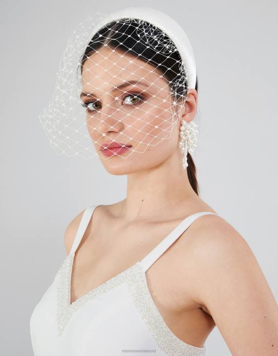 Monsoon Women Pearl Net Veil Bridal Headband 2Z2N1347 Accessory Fashion
