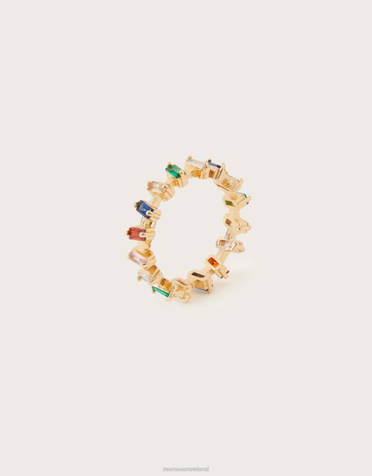 Monsoon Women Baguette Gem Ring 2Z2N1435 Accessory Multi