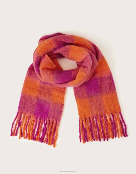 Monsoon Women Check Blanket Scarf 2Z2N1195 Accessory Hot