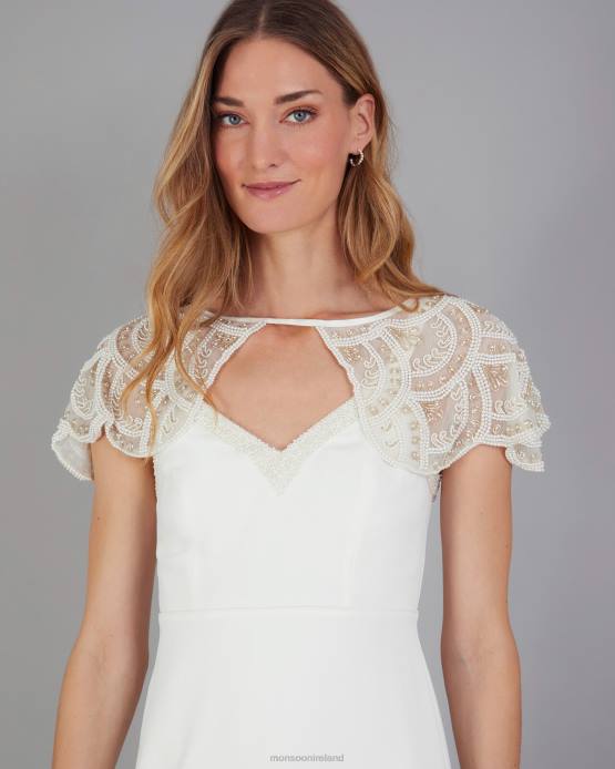 Monsoon Women Embellished Bridal Shoulder Cape 2Z2N1287 Accessory Ivory