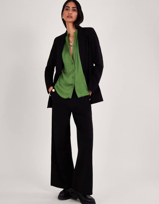 Monsoon Women Annaleigh Lace Insert Shirt 2Z2N161 Clothing Green