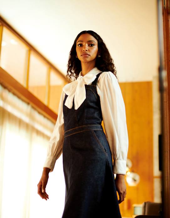 Monsoon Women Polly Pussybow Blouse 2Z2N106 Clothing Ivory