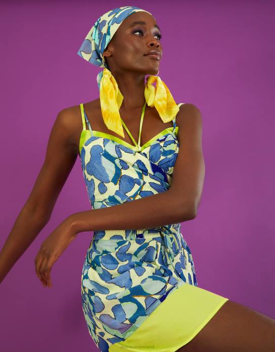 Monsoon Women Abstract Print Shorts 2Z2N302 Clothing Blue (Turquoise)