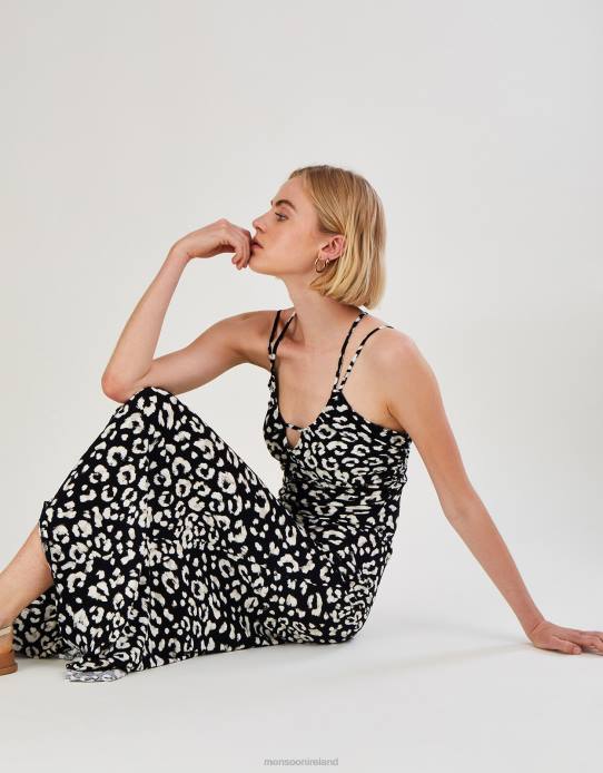 Monsoon Women Strappy Animal Print Maxi Dress 2Z2N510 Clothing Multi
